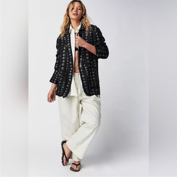 Free People Jackets & Blazers - Free People Chelsea Coin Moto Jacket Size S $700 NWT
